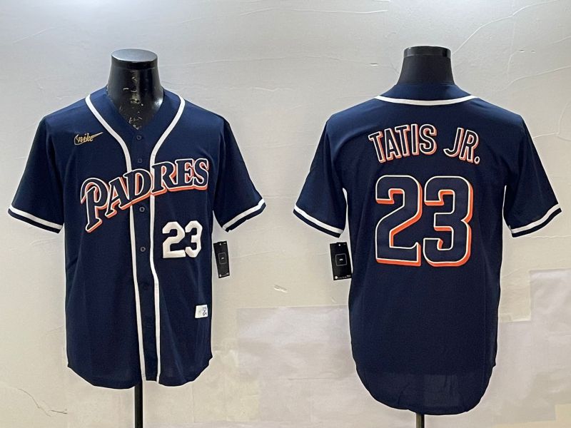 Men San Diego Padres #23 Tatis jr Blue Throwback Game 2025 Nike MLB Jersey style 2->san diego padres->MLB Jersey